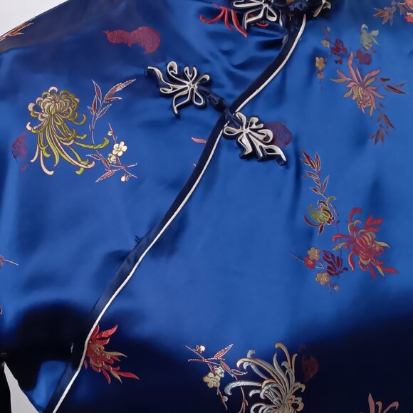 Cheongsam Top Mandarin Collar Knotted Buttons Womens size 40 Traditional Chinese - Picture 16 of 16